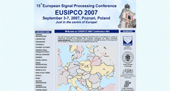Desktop Screenshot of eusipco2007.org