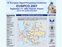 Tablet Screenshot of eusipco2007.org